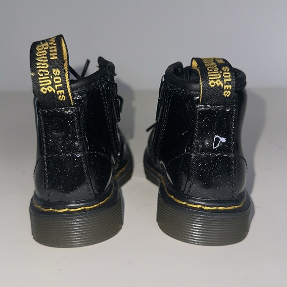 Dr Martens 1460 Glitter Black Boot Zipper 4US Infant - Picture 4 of 7